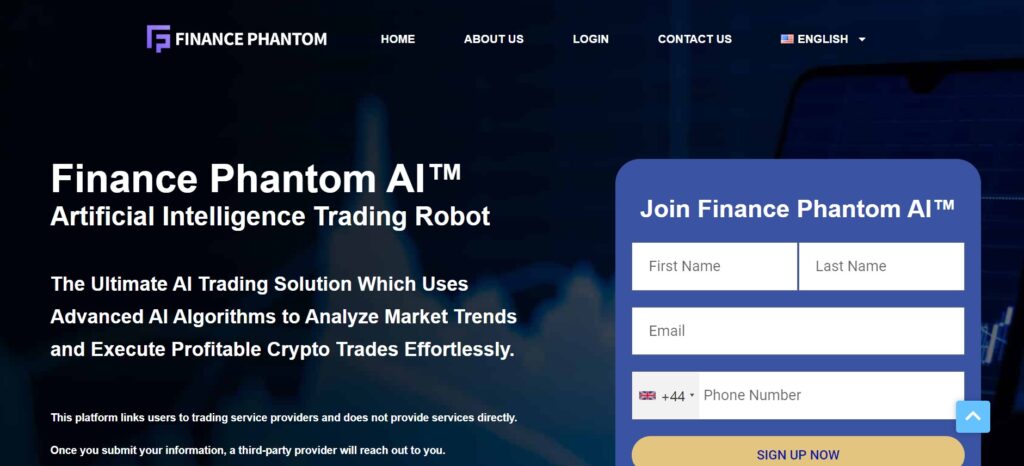 Finance Phantom AI website